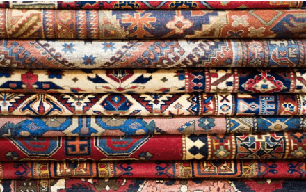 stacked rugs